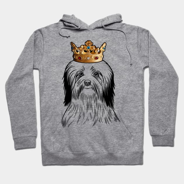 Havanese Dog King Queen Wearing Crown Hoodie by millersye